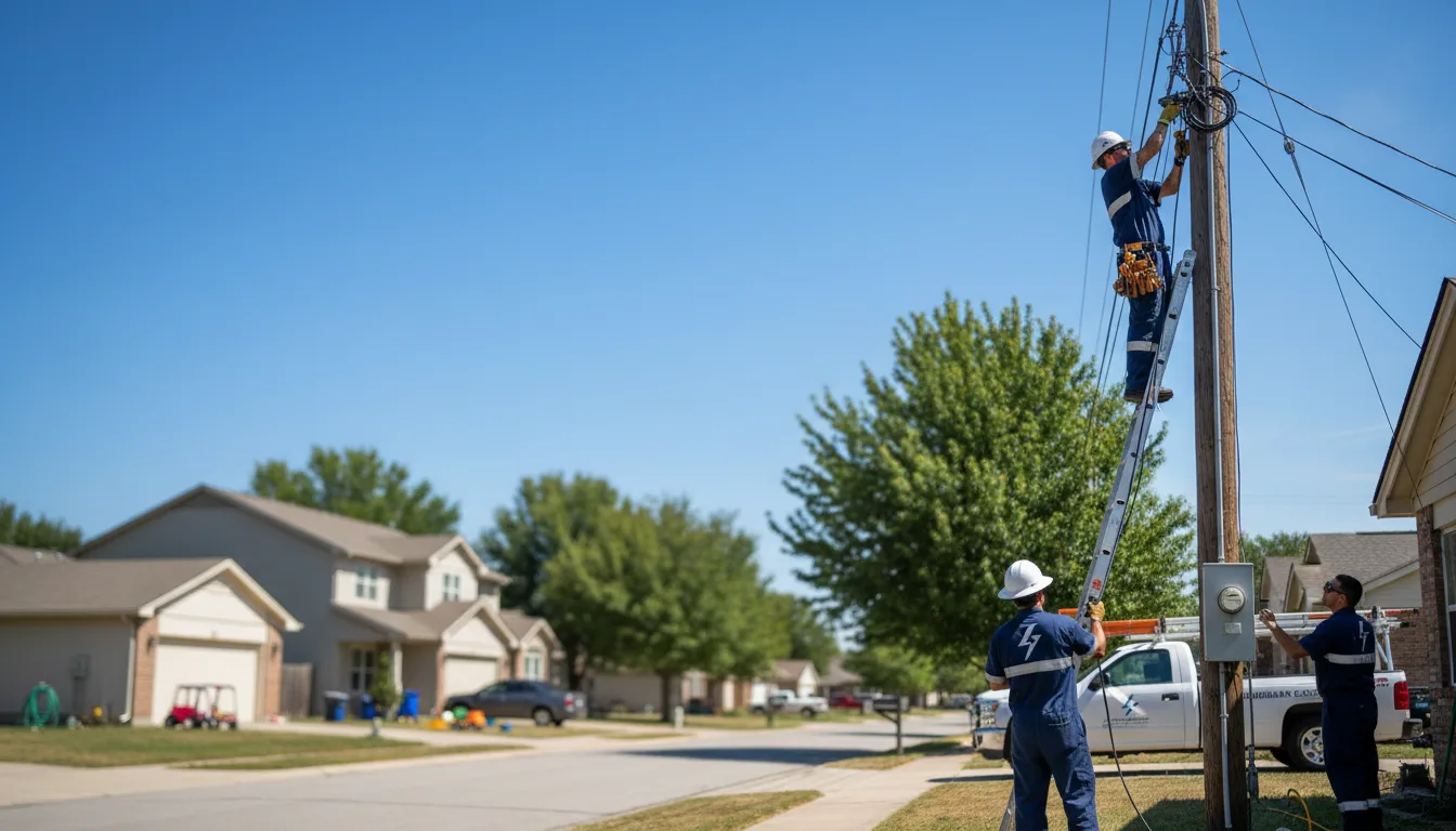 Residential electrician providing installation services in George West, TX